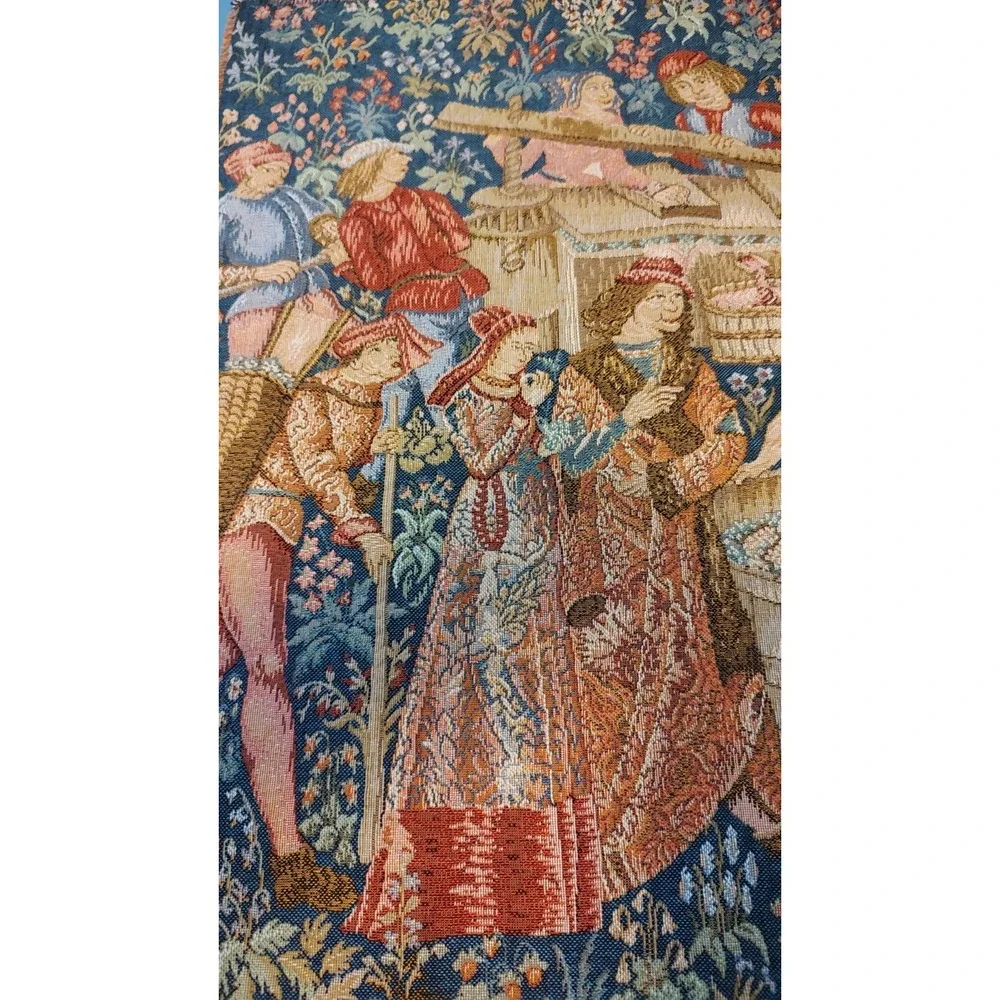 Goblys Les Vendanges French ‎ Tapestry Wine Making Grapes Harvest Medieval